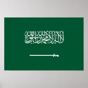Saudiarabiens flagga poster
