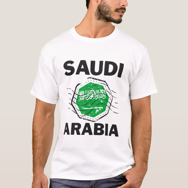 Saudiarabiens flagga t shirt (Framsida)