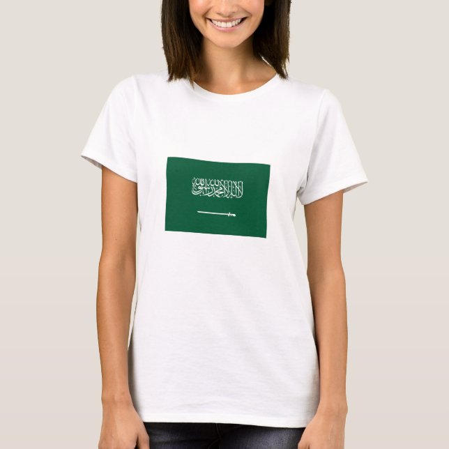 Saudiarabiens flagga t shirt (Framsida)