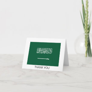 Saudiarabiens flagga tack kort
