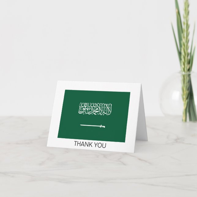 Saudiarabiens flagga tack kort (Framsida)