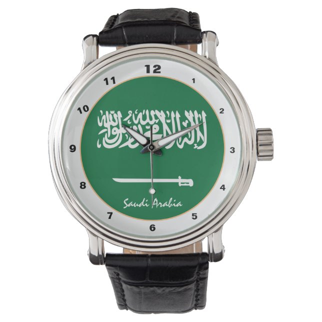 Saudiarabiens Flagga trendig mode /design Armbandsur (Framsida)