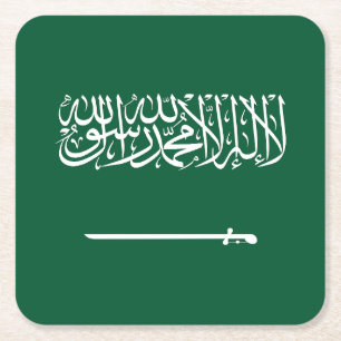 Saudiarabiens flagga underlägg papper kvadrat