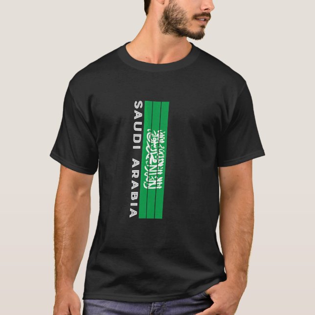 Saudiarabiens flaggfärger t shirt (Framsida)
