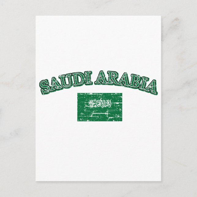 Saudiarabiens fotbollsdesign vykort (Framsida)