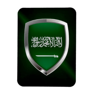 Saudiarabiens metallemblem magnet