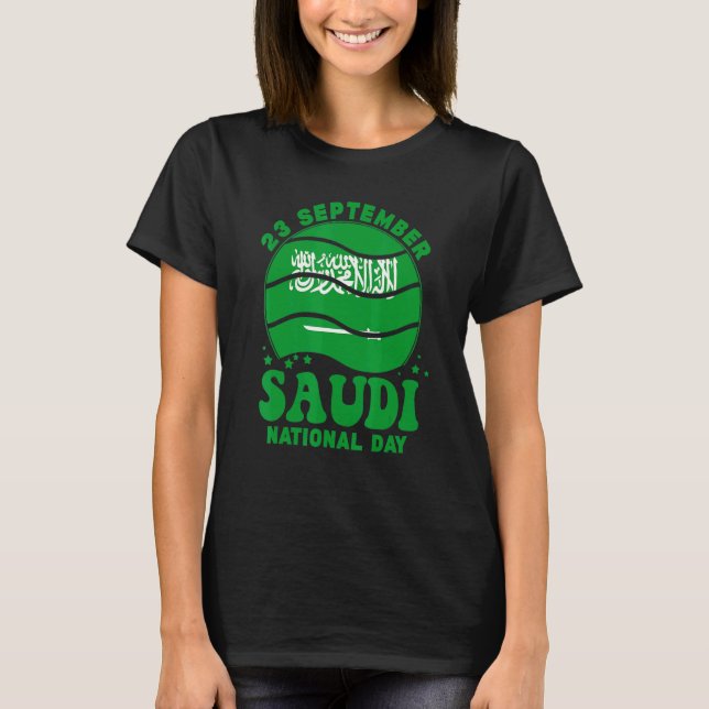 Saudiarabiens nationaldag 2022 Saudiarabien T Shirt (Framsida)
