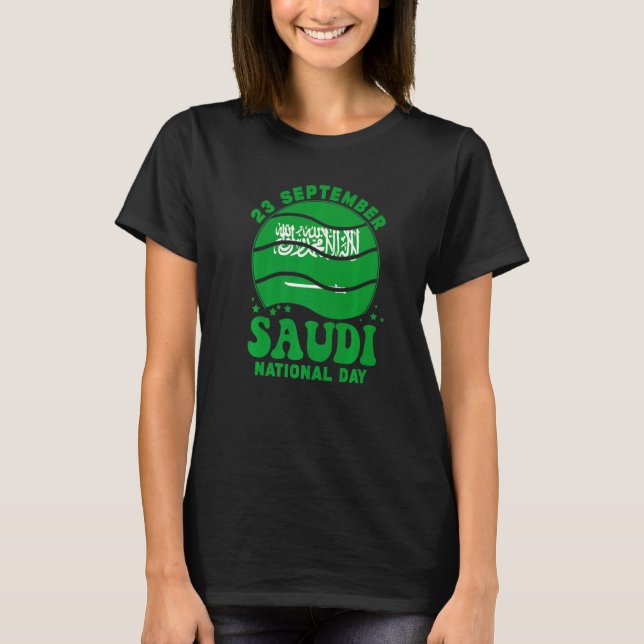 Saudiarabiens nationaldag 2022 Saudiarabien T Shirt (Framsida)