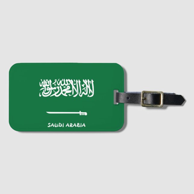 Saudiarabiens nationella Flagga Patriotic Bagagebricka (Framsida horisontal)