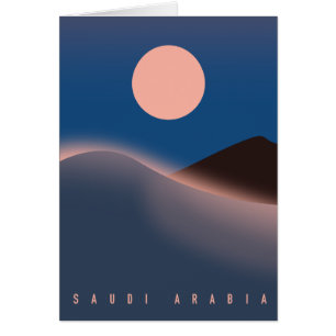 Saudiarabiens reseaffisch. hälsningskort