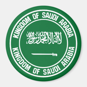 Saudiarabiens runda emblem magnet