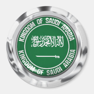 Saudiarabiens runda emblem magnet