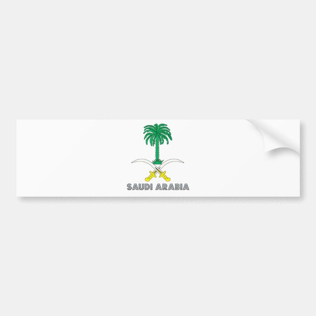 Saudiarabiens statsvapen bildekal (Framsidan)