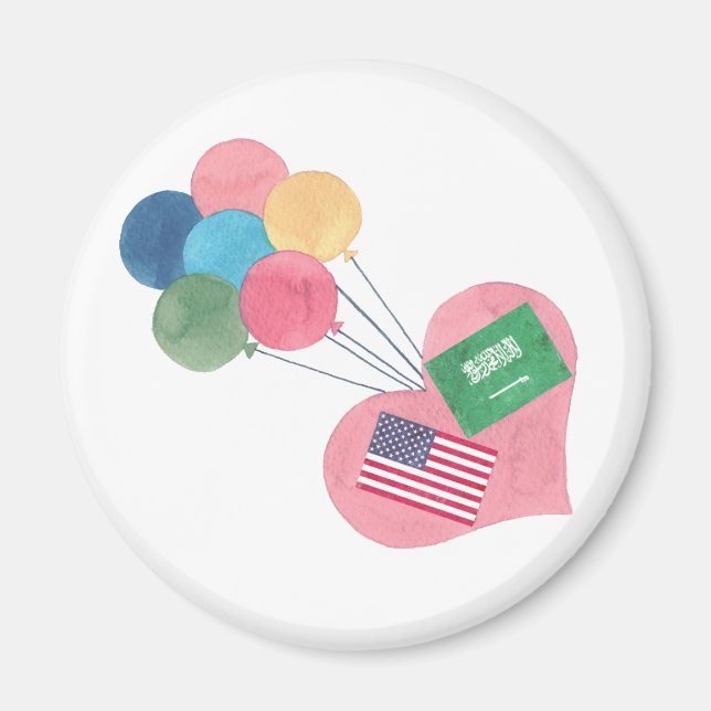 Saudiarabisk rundmagnet magnet (Framsidan)