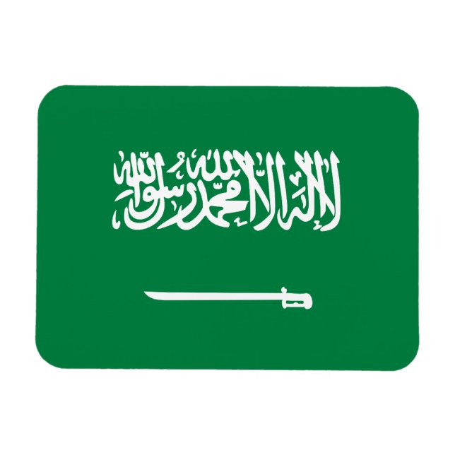 Saudiarabiska Flagga Magnet (Horisontell)