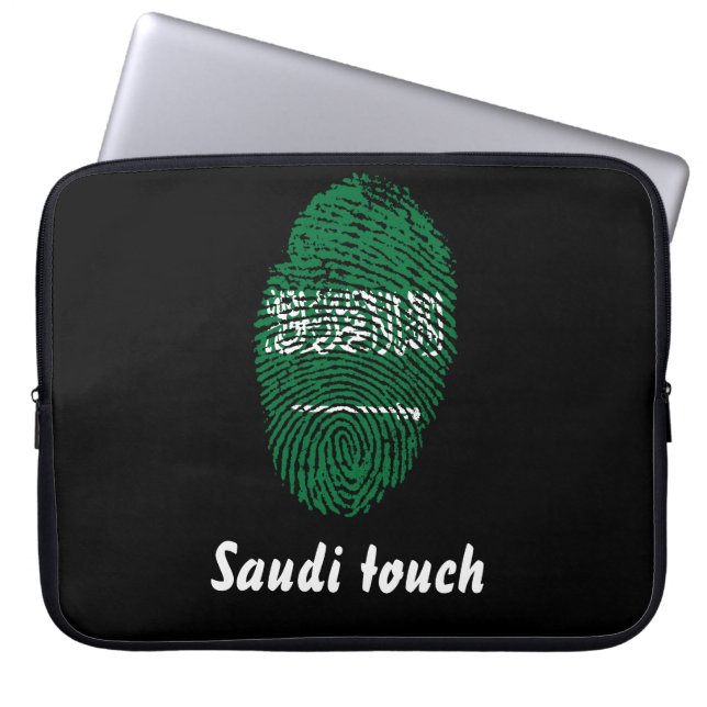Saudierhandlag identifierar med fingeravtryck laptop fodral (Framsidan)