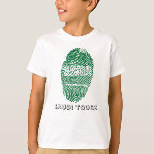 Saudierhandlag identifierar med fingeravtryck tee shirt