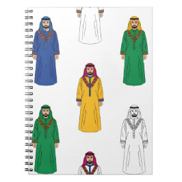 Saudiskt kulturarv Manlig Thobe Anteckningsbok