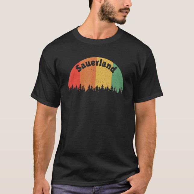 Sauerland Tyskland Sauerlander German Hiking 9 T Shirt (Framsida)