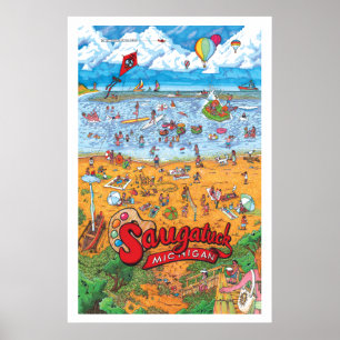 Saugatuck (dag) stor Poster