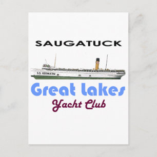 Saugatuck Douglas Michigan Yacht Klubb Underbar Sj Vykort