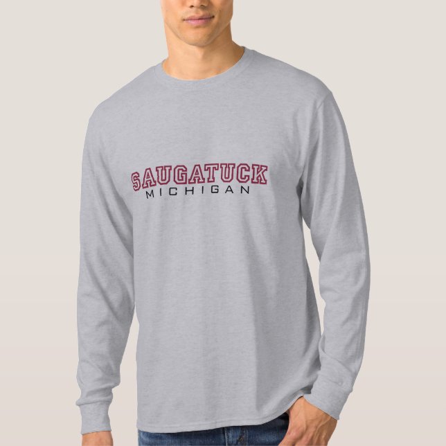 Saugatuck MI - Brev Tee Shirt (Framsida)