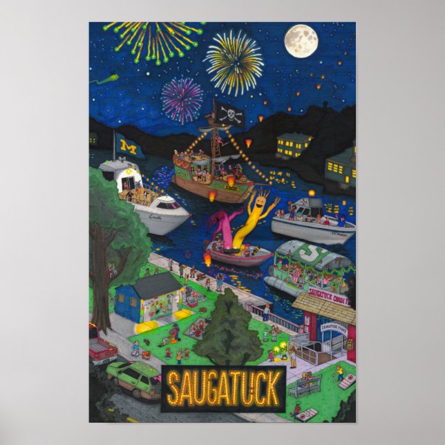 Saugatuck Nights Poster (Framsidan)