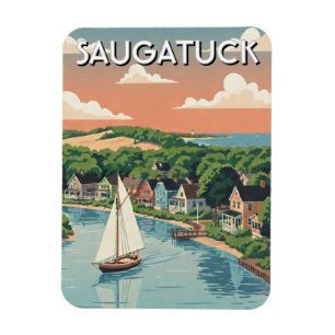 Saugatuck Segelbåt Michigan Resa Magnet