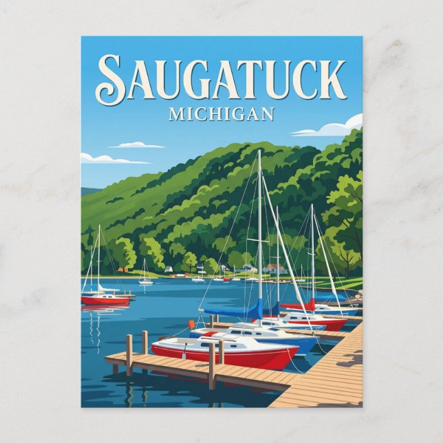 Saugatuck USA Vykort (Framsida)