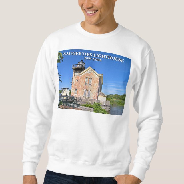Saugerties Lighthouse, Hudson River New York Sweatshirt (Framsida)