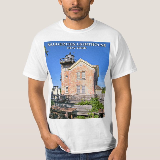 Saugerties Lighthouse, Hudson River New York Tee (Framsida)