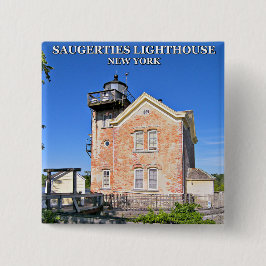 Saugerties Lighthouse, New York Pin On Button Knapp