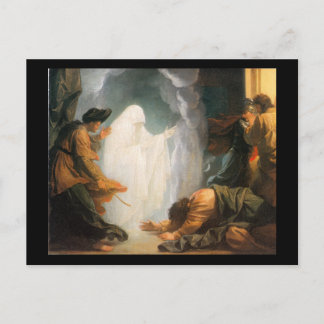 Saul och The Witch of Endor, av Benjamin Väster Vykort