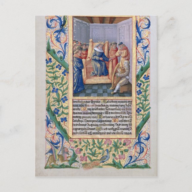 Saul som lyssnar på David spelar harp Vykort (Framsida)