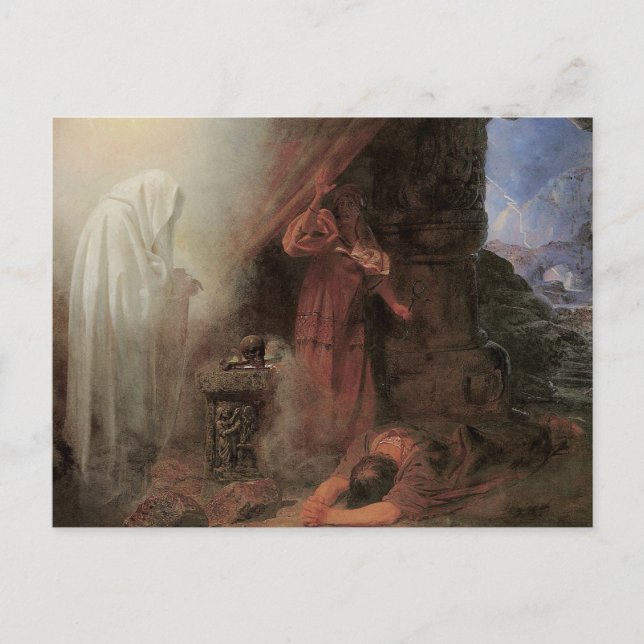 Saul & The Witch of Endor Vykort (Framsida)