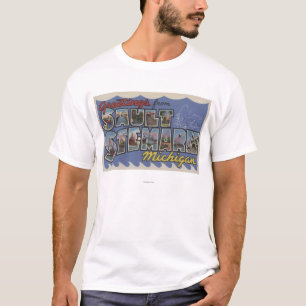 Sault Ste. Marie Michigan - stora brevplatser T-shirt