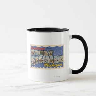 Sault Ste. Marie Michigan - stort brev Mugg