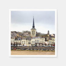 Saumur River Bank Scene Pappra Napkins