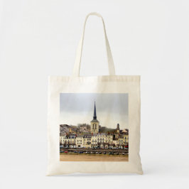 Saumur River Bank Scene Tote Bag Tygkasse