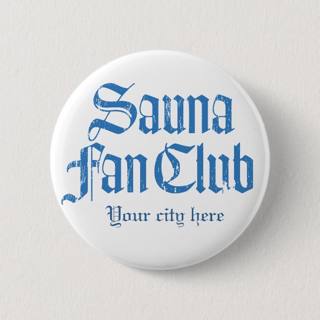 Sauna Fan Club Blå Knapp Mall (Framsida)