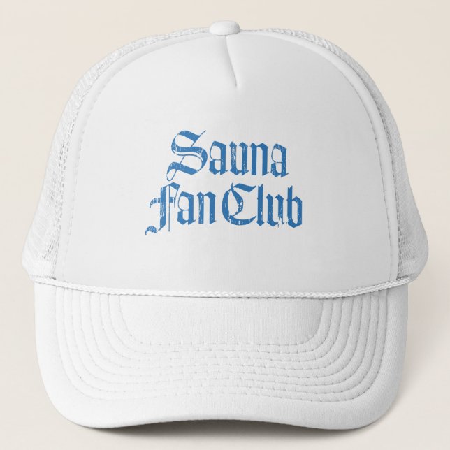 Sauna Fan Club Blå Truckerhatt Keps (Framsida)