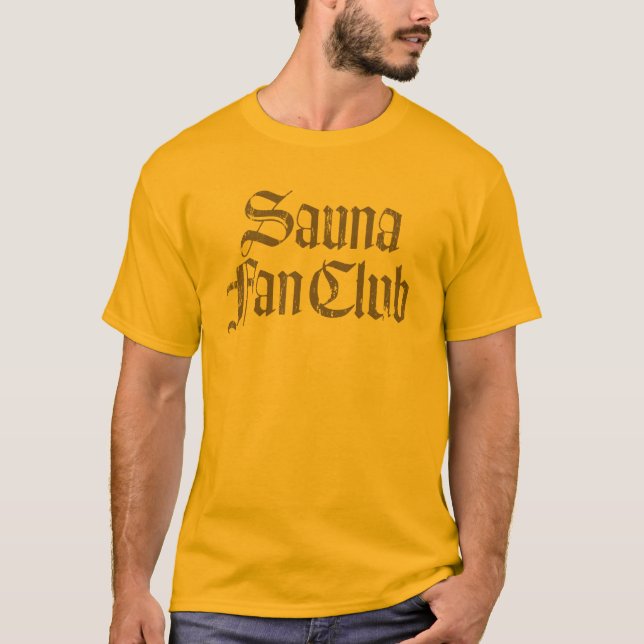 Sauna Fan Club Grå Basic T-Shirt (Framsida)