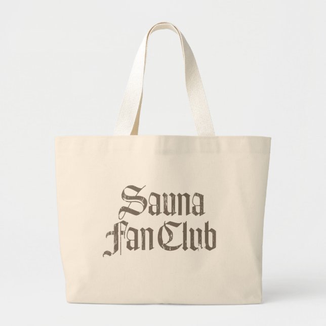 Sauna Fan Club Grå Jättehandväskor Jumbo Tygkasse (Framsidan)