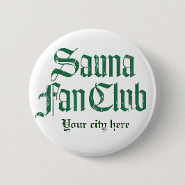 Sauna Fan Club Grön knapp-mall Knapp