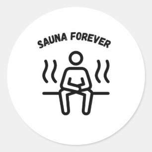 Sauna Forever Saunas Runt Klistermärke