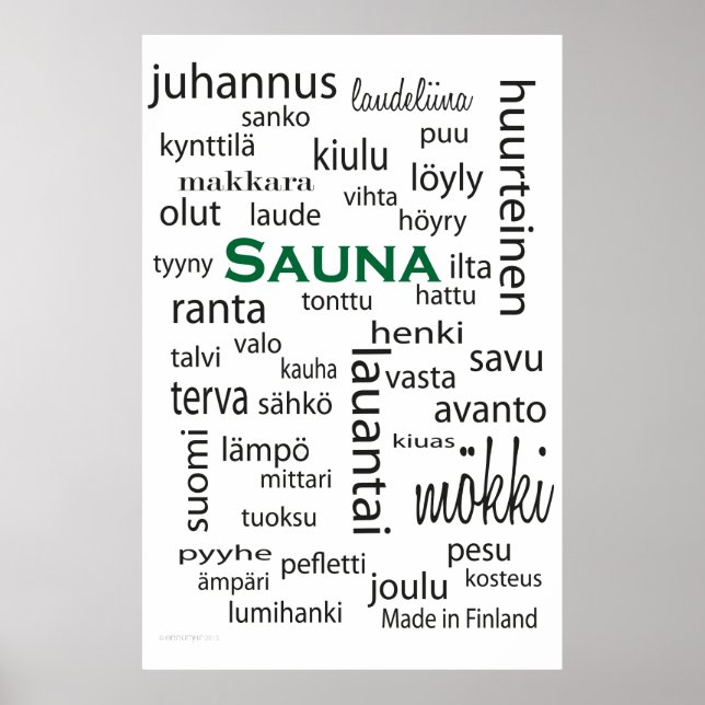 Sauna juliste - poster (Framsidan)