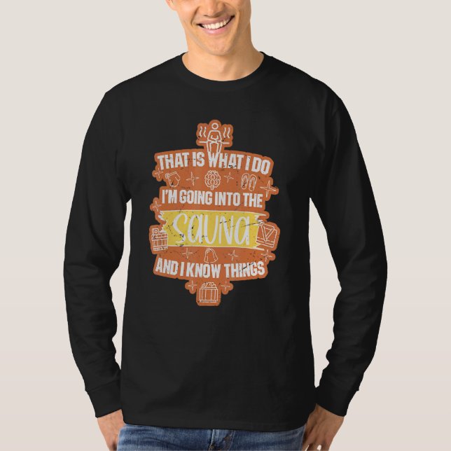 Sauna Spa Massage Sweat room Banya 12 T Shirt (Framsida)