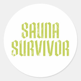 Sauna Survivor 03 Runt Klistermärke