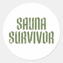 Sauna Survivor 05 Runt Klistermärke