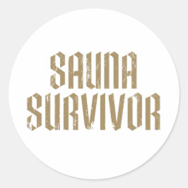 Sauna Survivor 07 Runt Klistermärke
